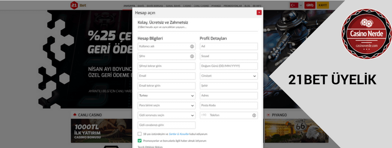 21bet üyelik