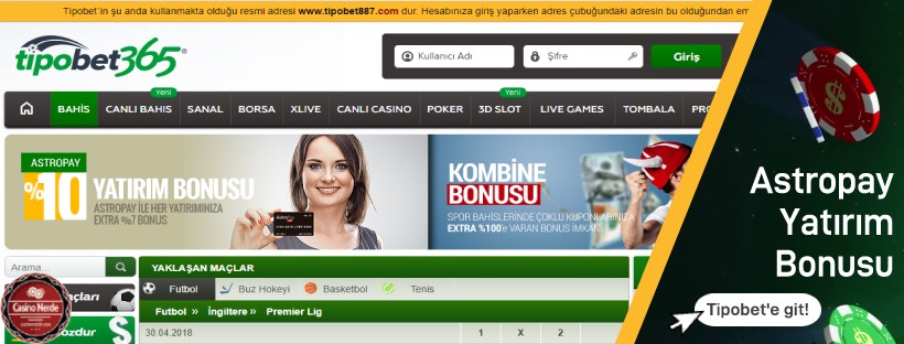 Tipobet365 Astropay Yatırım Bonusu