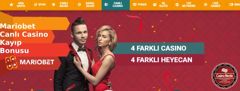 Mariobet Canlı Casino Kayıp Bonusu 
