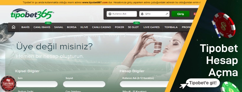 Tipobet365 Hesap Açma