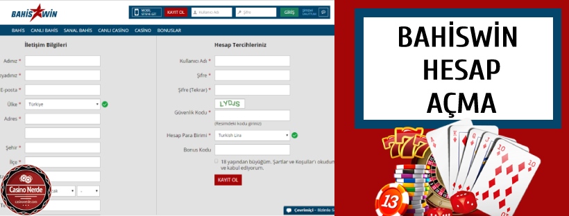 Bahiswin Hesap Açma