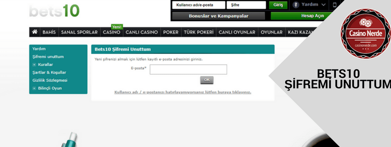 Bets10 Şifremi Unuttum