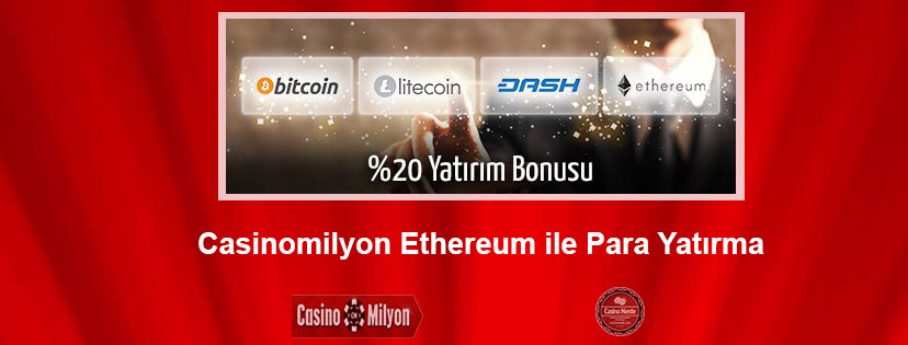 Casinomilyon Ethereum ile Para Yatırma