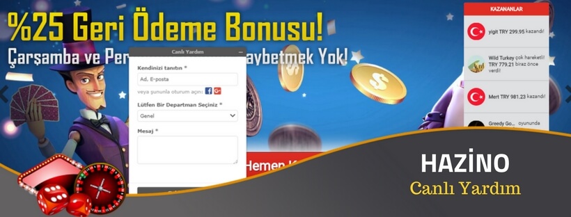 hazino canlı yardım