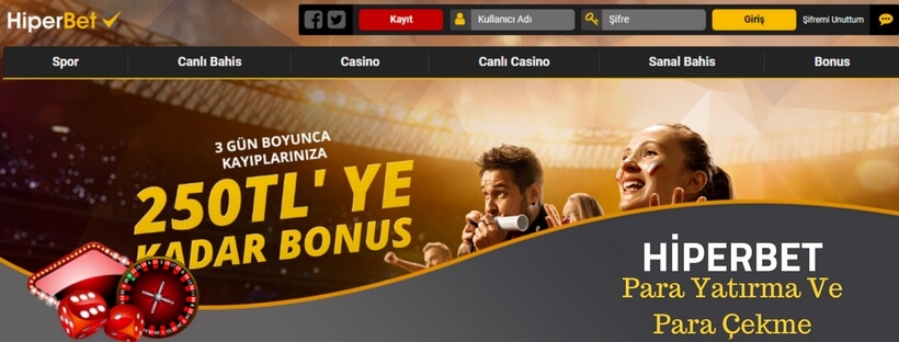 hiperbet para yatırma ve çekme