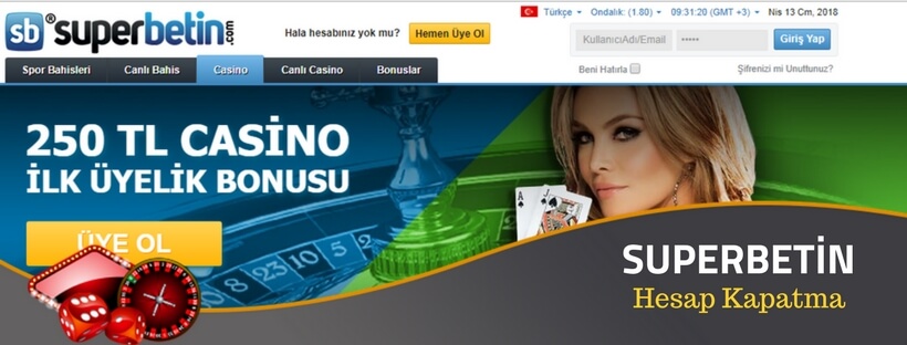 superbetin hesap kapatma