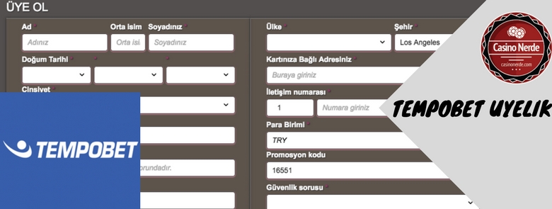 tempobet üyelik